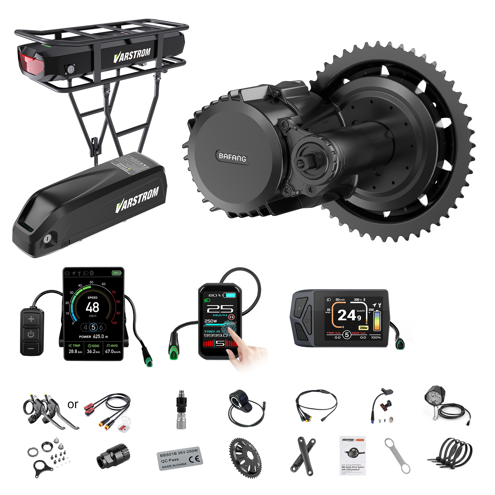 Bafang Bbs02B 48V 750W Mid Drive Kit - 【米国発送】Bafangモーター 750W 48V ミッドドライブモーターキット BBS02B 500W