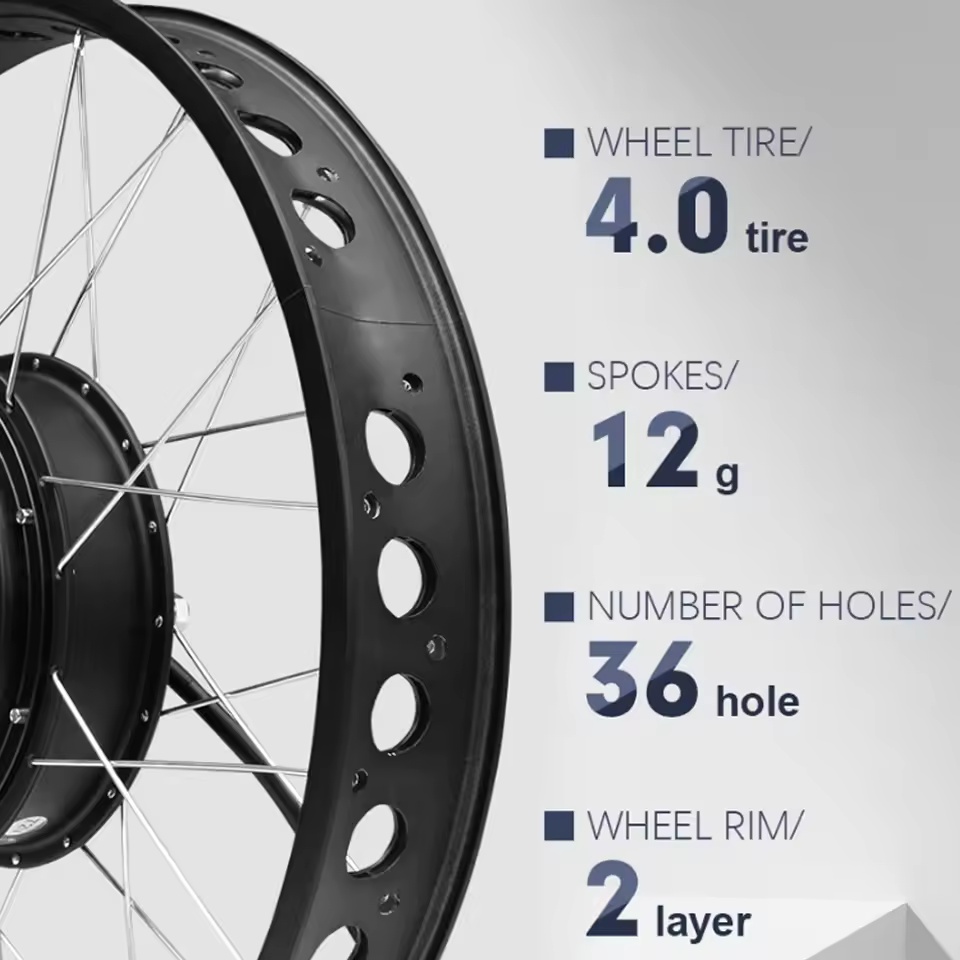 72V 3000W 太タイヤ式スノーバイク用モーター変換キッ - Fat Tire Ebike Conversion Kit 2000W のレビューと価格